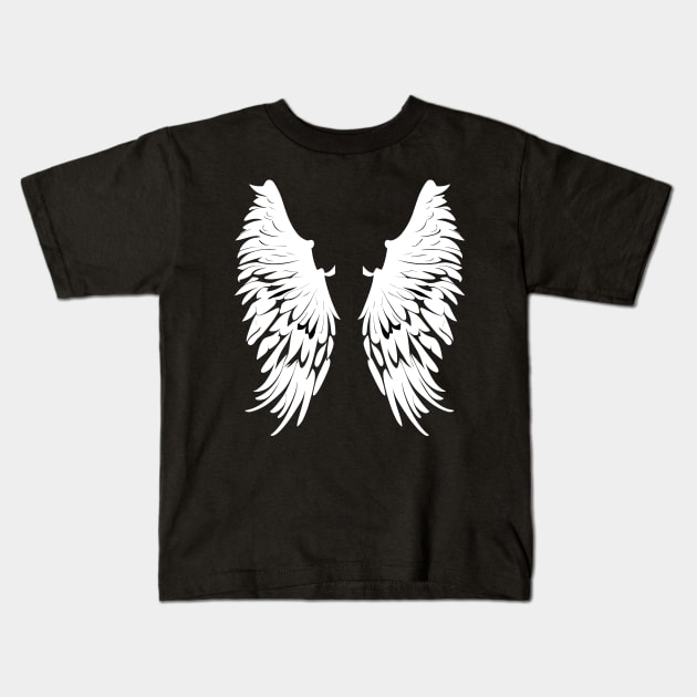 White Wings | Embodying Purity and Grace Kids T-Shirt by Basic Corner